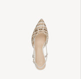 Marco Tozzi Cream Combination Sling Back Pump