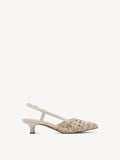 Marco Tozzi Cream Combination Sling Back Pump