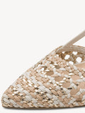 Marco Tozzi Cream Combination Sling Back Pump