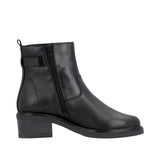 Remonte Black Leather Chelsea Style Ankle Boot