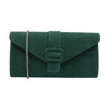 Lotus Aletta Emerald Suede Clutch Bag