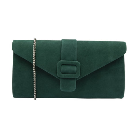 Lotus Aletta Emerald Suede Clutch Bag