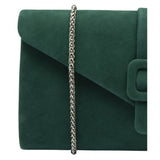 Lotus Aletta Emerald Suede Clutch Bag
