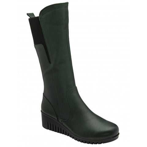 Lotus Fitzgerald Green Wedge Calf Length Boot