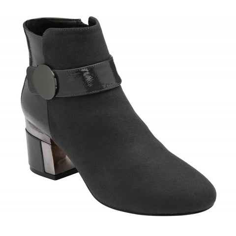 Lotus "Kirsty" Block Heeled Ankle Boot in Grey