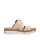 Remonte Beige Leather Hook and Loop Sandal