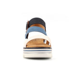 Lunar Issy Blue and White Platform Sandal
