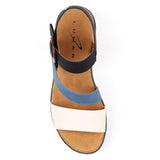 Lunar Issy Blue and White Platform Sandal