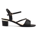 Lunar Jen Black Block Heeled Sandal