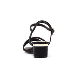 Lunar Jen Black Block Heeled Sandal