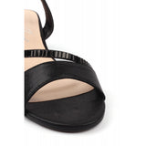 Lunar Jen Black Block Heeled Sandal