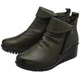 Lotus "Cordelia" Khaki Leather Ankle Boot