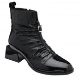 Lotus Tarni Black Patent Ankle Boot