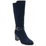 Lotus Harwin Navy Heeled Knee Boot