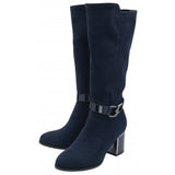 Lotus Harwin Navy Heeled Knee Boot