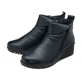 Lotus "Cordelia" Navy Leather Ankle Boot