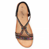 Lunar Novi Black Beaded Sandal