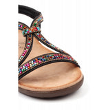 Lunar Novi Black Beaded Sandal