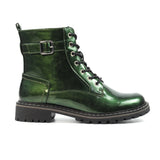 Lunar "Parlour" Green Patent Ankle Boot