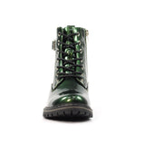 Lunar "Parlour" Green Patent Ankle Boot