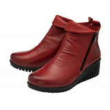 Lotus "Cordelia" Red Leather Ankle Boot