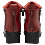 Lotus "Cordelia" Red Leather Ankle Boot
