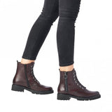 Remonte Odeon Leather Ankle Boot in Burgundy (fucshia)