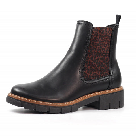Lunar Ribble Black Ankle Boot