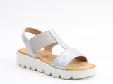 Heavenly Feet Ritz Sandal in Silver Shimmer