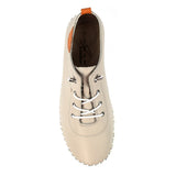 Lunar St Ives Stone Leather Plimsoll