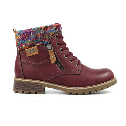 Lunar Tabasco Waterproof Ankle Boot In Burgundy