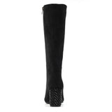 Lunar Witham Long Black Sparkle Heeled Boot