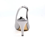 Lunar Ankara Grey Peep Toe Sling Back