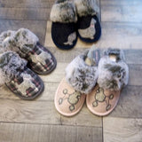 Lunar Lazy Dogz Luxury Slippers Pippin Navy 