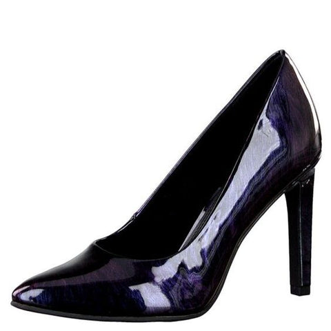 Marco Tozzi Black Multi Patent Court Shoe