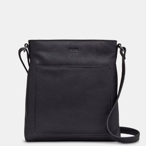 Yoshi "Bryant" Leather Crossbody Bag in Black