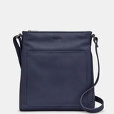 Yoshi "Bryant" Leather Crossbody Bag in Navy
