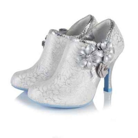 Ruby Shoo" Electra" White/Silver Shoe Boot