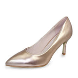 Copy of Lunar  "Petal" Pointed Toe Court Shoe in Metallic Rose Gold