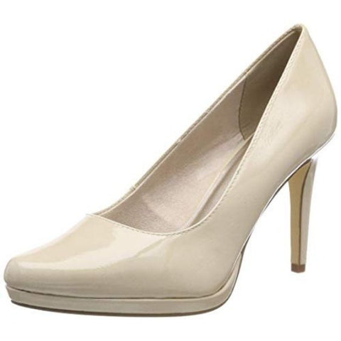 Tamaris Cream Patent Court Shoe