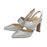 Lotus "Joie" Silver Diamante Sling back