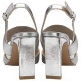 Lotus "Joie" Silver Diamante Sling back