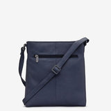 Yoshi "Bryant" Leather Crossbody Bag in Navy