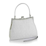 Ruby Shoo" Toulouse" White/Silver Bag