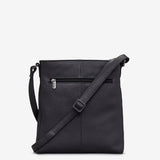 Yoshi "Bryant" Leather Crossbody Bag in Black