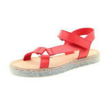 Heavenly Feet " Noe Vegan" Recycled Sandal in Red