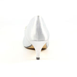 Lunar Lucia Silver Satin Beaded Shoe