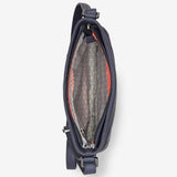 Yoshi "Bryant" Leather Crossbody Bag in Navy