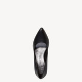 Marco Tozzi Black Matt Court Shoe