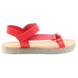 Heavenly Feet " Noe Vegan" Recycled Sandal in Red